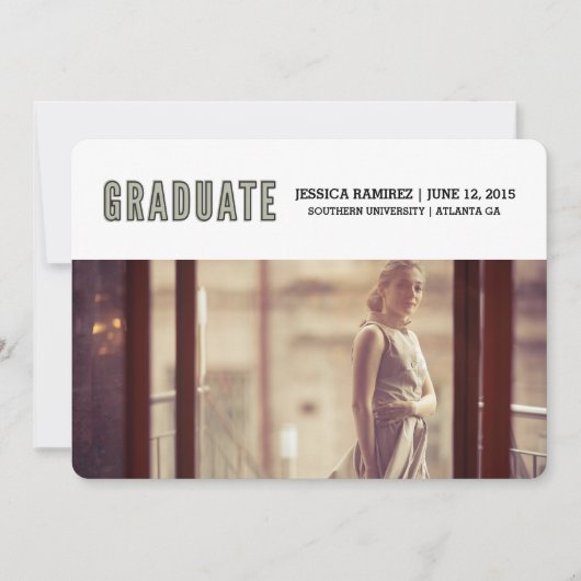 afgestudeerd aankondiging (Voorkant)