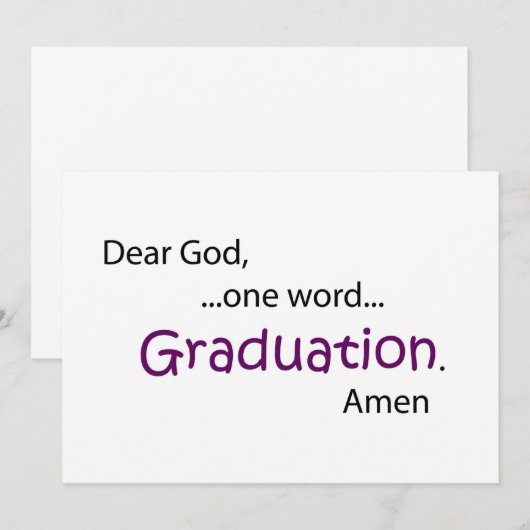 Afgestudeerd Aankondiging (Voorkant / Achterkant)