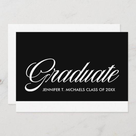 Afgestudeerd Aankondiging (Voorkant / Achterkant)