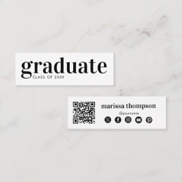 Afgestudeerd Afstudeer QR-code Social Media Mini Visitekaartje
