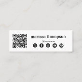 Afgestudeerd Afstudeer QR-code Social Media Mini Visitekaartje (Achterkant)