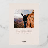 Afgestudeerd! Afstudeerfoto-aankondiging Folie Uitnodiging (Achterkant)