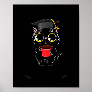 Afgestudeerd afstudeerklas 2024 grappige zwarte ka poster