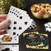 Afgestudeerd Afstuderen Eindexamenklas Goud Zwart  Pokerkaarten (Insitu)