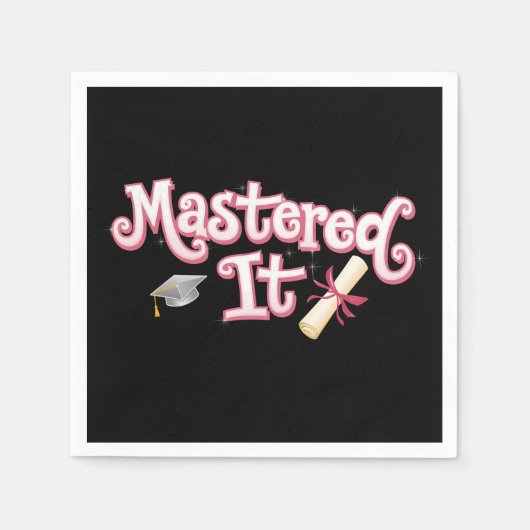 Afgestudeerd Afstuderen Masterdiploma Afgestudeerd Servet (Voorkant)