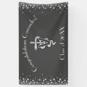 Afgestudeerd als dierenarts Grijs Zilver Spandoek (Verticaal)