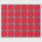 Afgestudeerd als dierenarts Rood Zilver Cadeaupapier (Vlak)