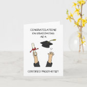 Afgestudeerd als een gecertificeerde prothetist kaart (Gele Bloem)
