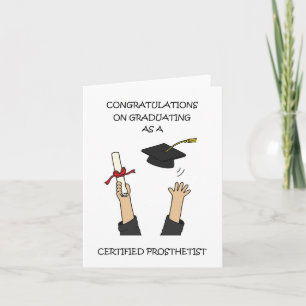 Afgestudeerd als een gecertificeerde prothetist kaart