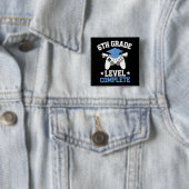 Afgestudeerd als gamer op niveau van groep 8 vierkante button 5,1 cm (In situ)