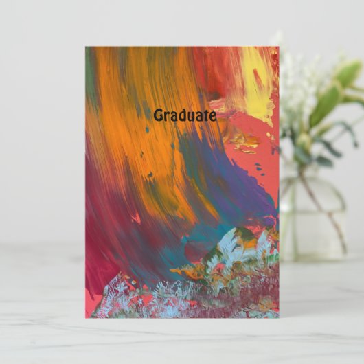 Afgestudeerd bericht aankondiging (Staand voorkant)