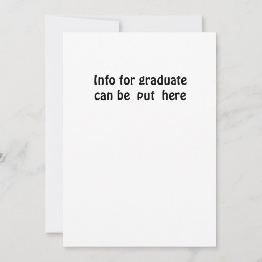 Afgestudeerd bericht aankondiging (Achterkant)