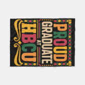 Afgestudeerd Bij Hbcu Juneteenth School Historisch Fleece Deken (Voorkant (Horizontaal))
