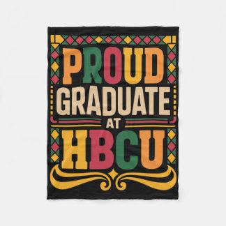 Afgestudeerd Bij Hbcu Juneteenth School Historisch Fleece Deken