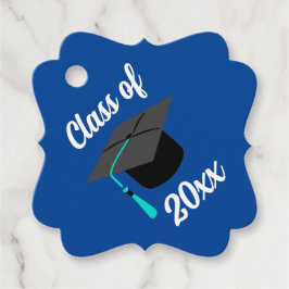 Afgestudeerd | Blauw | Gepersonaliseerd | CadeauLa Bedankjes Labels