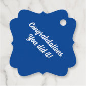 Afgestudeerd | Blauw | Gepersonaliseerd | CadeauLa Bedankjes Labels (Achterkant)