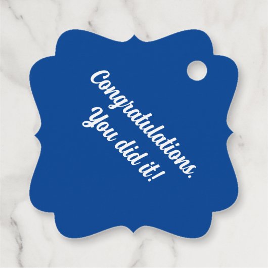 Afgestudeerd | Blauw | Gepersonaliseerd | CadeauLa Bedankjes Labels (Achterkant)