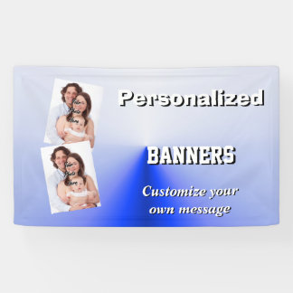 Afgestudeerd bleek blauw fotosjabloon spandoek