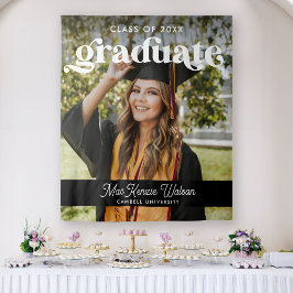 Afgestudeerd Boho Chic Trendy Afstudeerklas 2025 Wandkleed