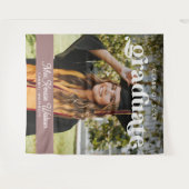 Afgestudeerd Boho Chic Trendy Klas van 2025 Afstud Wandkleed (Voorkant (horizontaal))