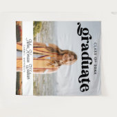 Afgestudeerd Boho Chic Trendy Klas van 2025 Afstud Wandkleed (Voorkant (horizontaal))