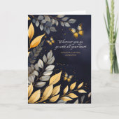 Afgestudeerd Botanische Bladeren Vlinders Kaart (Voorkant)