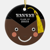 Afgestudeerd cadeau keramisch ornament (Voorkant)