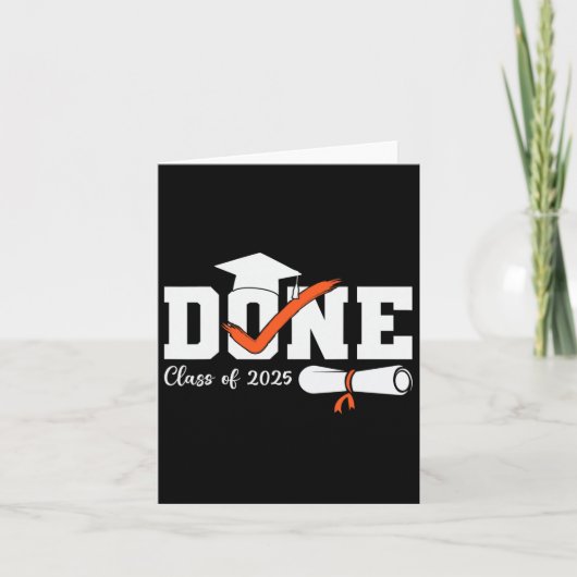 Afgestudeerd Cl Van 2025 Middelbare School Univers Kaart (Voorkant)