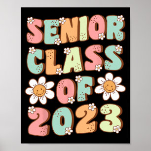 Afgestudeerd Cute Groovy Afgestudeerd Cl Van 2023  Poster