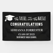 Afgestudeerd | De tasel was het gedoe waard Spandoek (Horizontaal)