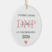 Afgestudeerd DNP Gepersonaliseerde Naam Lichting 2 Keramisch Ornament (Rechts)