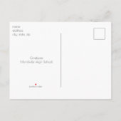 Afgestudeerd dubbel zwart foto-aankondiging aankondigingskaart (Achterkant)