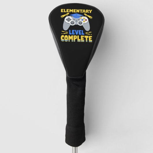 Afgestudeerd Elementair Niveau Gaming Gamer Golfheadcover (Voorkant)