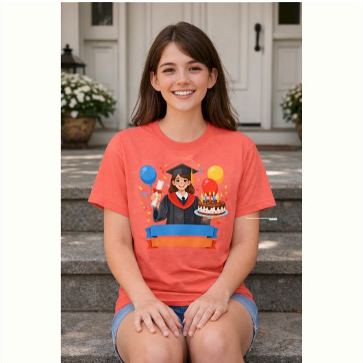 Afgestudeerd en verjaardag met eigen naam Tri-Blend shirt