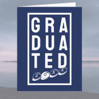 Afgestudeerd. Felicitaties met uw afstudeerkaart