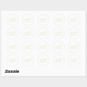 Afgestudeerd Folie Goud Elegante Script Afstuderen Ronde Sticker (Vel)