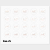 Afgestudeerd Folie Roze Goud Elegant Script Afstud Ronde Sticker (Vel)