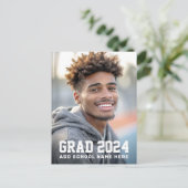 Afgestudeerd foto afstudeerjaar afstuderen briefkaart (Staand voorkant)