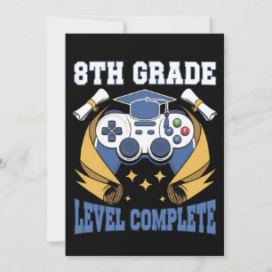 Afgestudeerd gamer voltooid niveau 8e leerjaar kaart