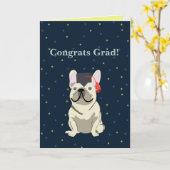 Afgestudeerd, gefeliciteerd afgestudeerde! Franse  Kaart (Gele Bloem)