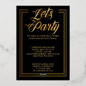 Afgestudeerd. Gouden greep Verhelder je toekomst Folie Uitnodiging (Achterkant)