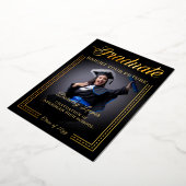 Afgestudeerd. Gouden greep Verhelder je toekomst Folie Uitnodiging (Gedraaid)