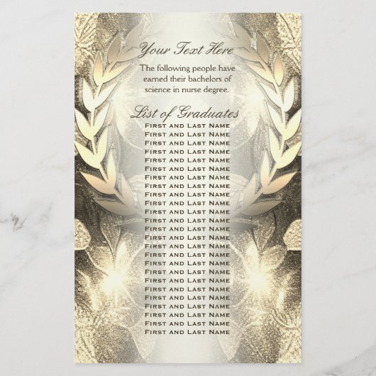 Afgestudeerd | Gouden Laurel Leaf (Achterkant)