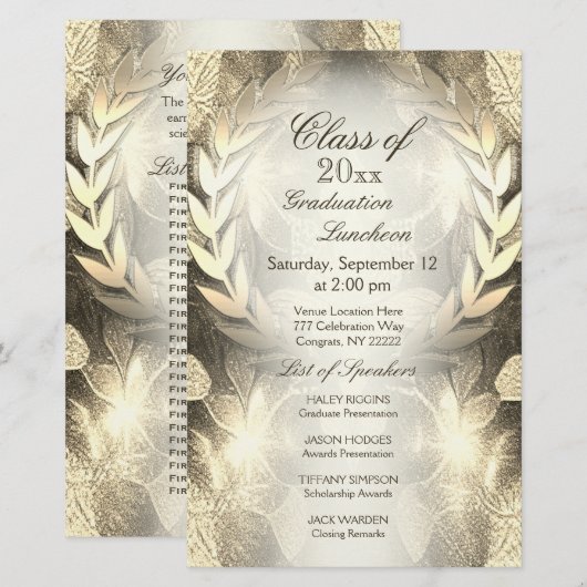 Afgestudeerd | Gouden Laurel Leaf (Voorkant / Achterkant)