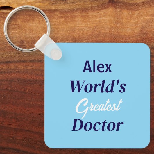 Afgestudeerd Grootste Dokter Ter Wereld Persoonlij Sleutelhanger (Voorkant)