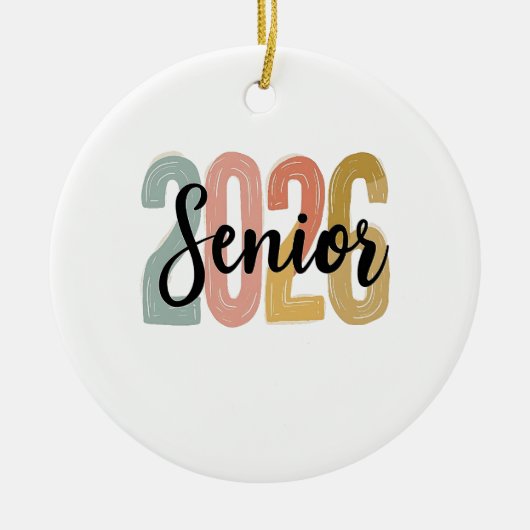 Afgestudeerd in 2026 Afstudeergeschenk 2026 Keramisch Ornament (Voorkant)