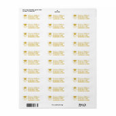Afgestudeerd in 2026 Gepersonaliseerd Retouradres Etiket (Full Sheet)