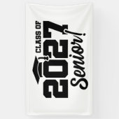 Afgestudeerd in 2027 Eindexamenklas van 2027 Spandoek (Verticaal)