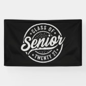 Afgestudeerd in 2027 Retro Vintage Afstudeerklas 2 Spandoek (Horizontaal)