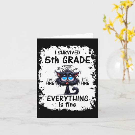 Afgestudeerd in de vijfde klas 2025 Ik heb de vijf Kaart (Gele Bloem)